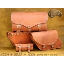 Leather Saddlebags S91 Orange *TO REQUEST*