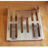 Wide luggage carrier made of stainless steel