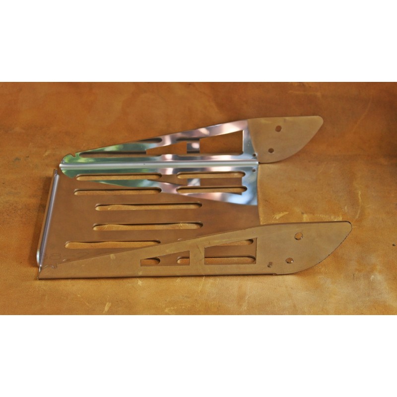 Narrow luggage carrier made of stainless steel
