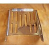 Narrow luggage carrier made of stainless steel