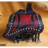 LEATHER SADDLEBAGS S293 RED *TO REQUEST*