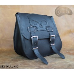 LEATHER SADDLEBAG S82 SKULL *TO REQUEST*