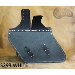 LEATHER SADDLEBAGS S293 WHITE *TO REQUEST*