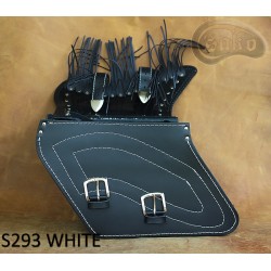 LEATHER SADDLEBAGS S293 WHITE *TO REQUEST*