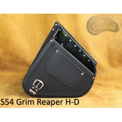 LEATHER SADDLEBAG S54 GRIM REAPER H-D SOFTAIL