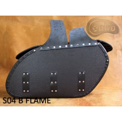 LEATHER SADDLEBAGS S04 B FLAME  **TO REQUEST**