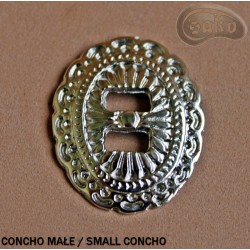 Dekoration für eine Motorrad Satteltasche  / Gepäckrollen  Concho klein Oval