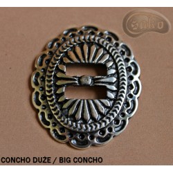 Dekoration für eine Motorrad Satteltasche  / Gepäckrollen  Concho großes Oval
