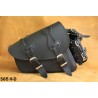 LEATHER SADDLEBAG S65 FLAME H-D SOFTAIL