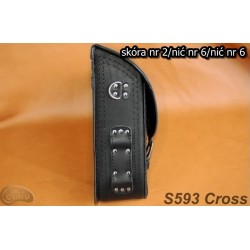 LEATHER SADDLEBAG S593 CROSS H-D SOFTAIL
