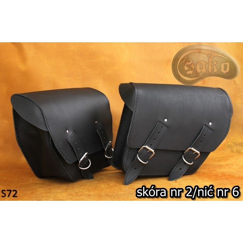 LEATHER SADDLEBAG S72 H-D DYNA