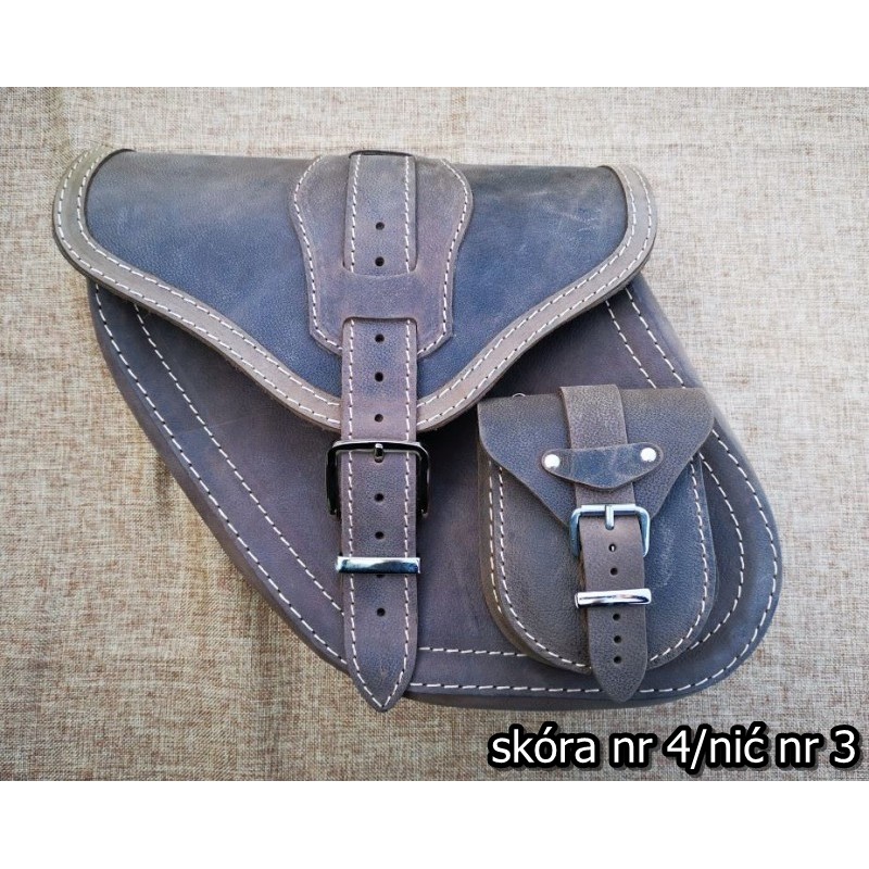 LEATHER SADDLEBAGS S79 WITH KI4A H-D DYNA